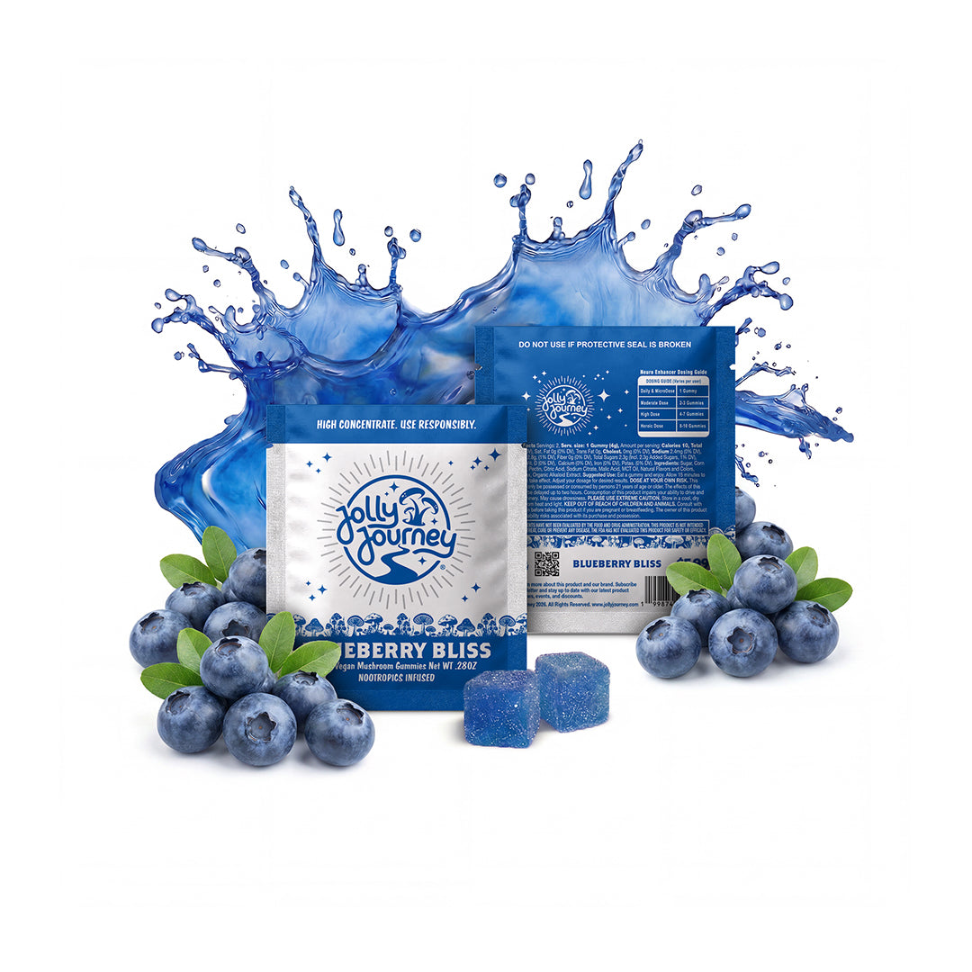 Jolly Journey Blueberry Bliss 2ct - Vegan Mushroom Gummies