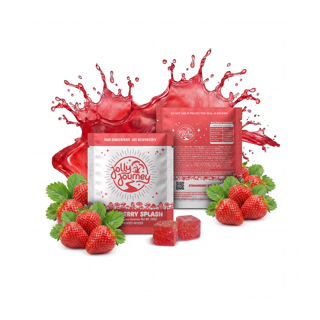 Jolly Journey Strawberry Splash 2ct - Vegan Mushroom Gummies
