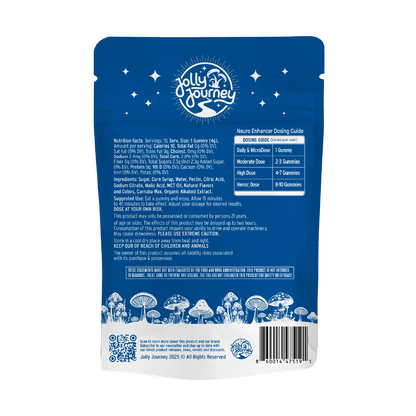 Jolly Journey Sour Peach Watermelon - Vegan Mushroom Gummies 2ct