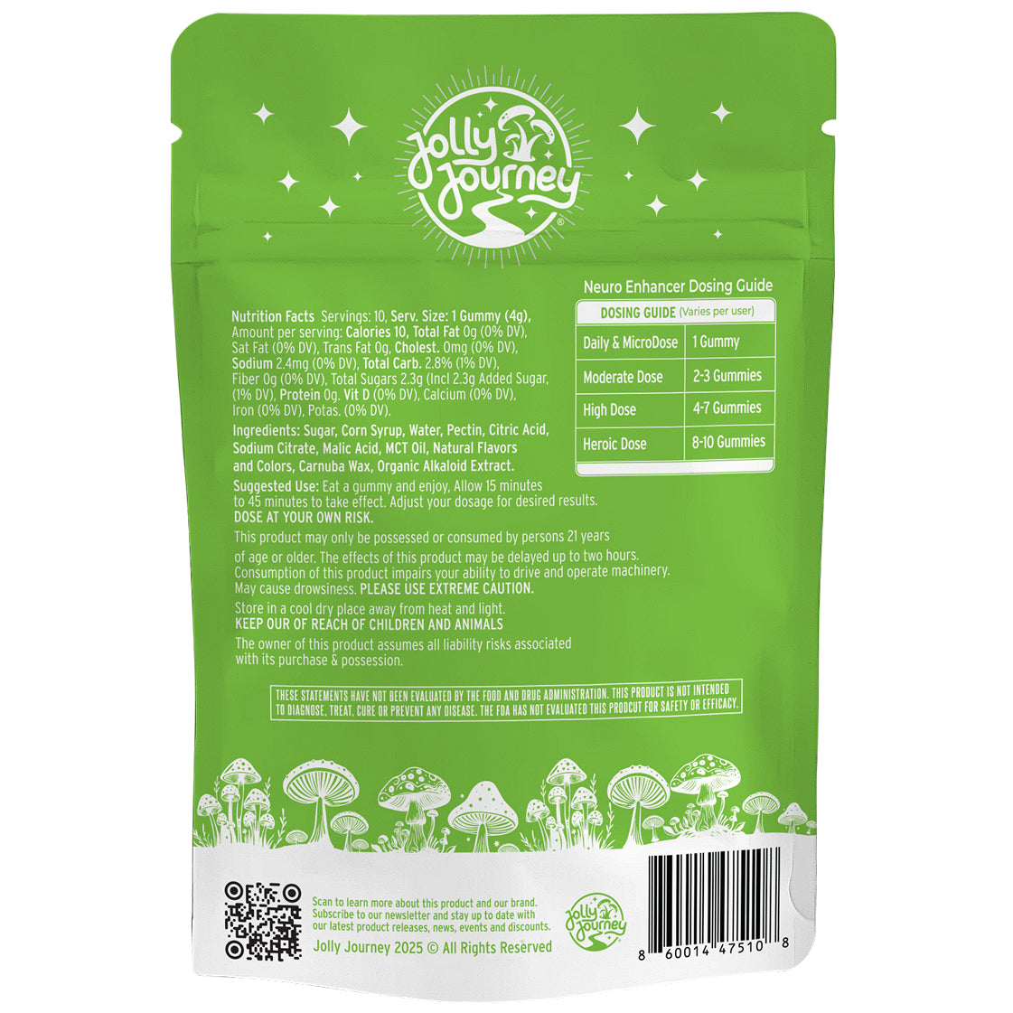 Green Apple 10ct - Vegan Mushroom Gummies