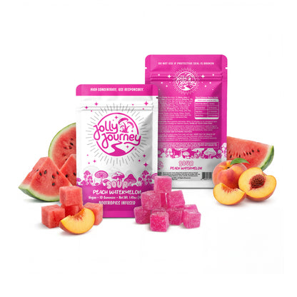 Sour Peach Watermelon 10ct - Vegan Mushroom Gummies