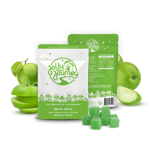 Jolly Journey Green Apple - Vegan Mushroom Gummies 10ct