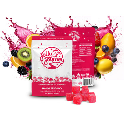 Tropical Fruit Punch 10ct - Vegan Mushroom Gummies
