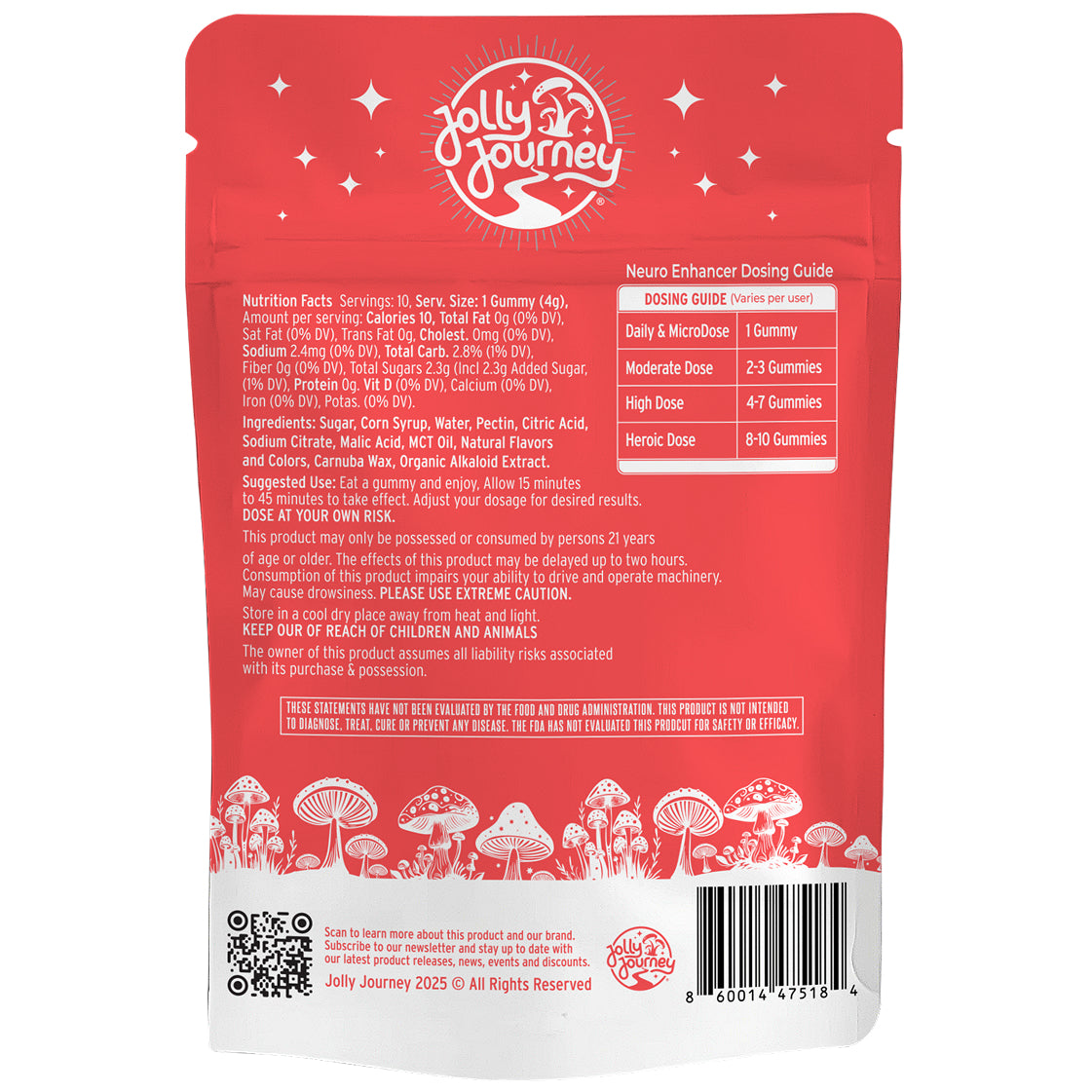 Strawberry Splash 10ct - Vegan Mushroom Gummies